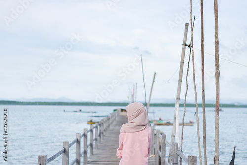 woman on the pier