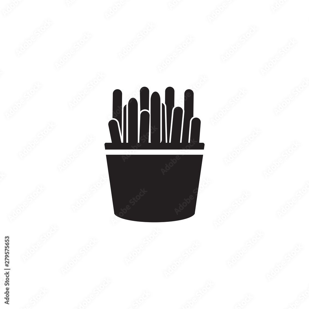 French fries icon vector design collection French fries icon vector design collection