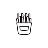 French fries icon vector design collection