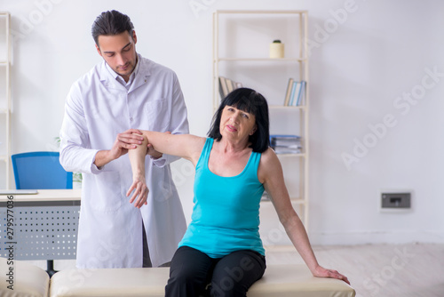 Mature woman patient visiting doctor