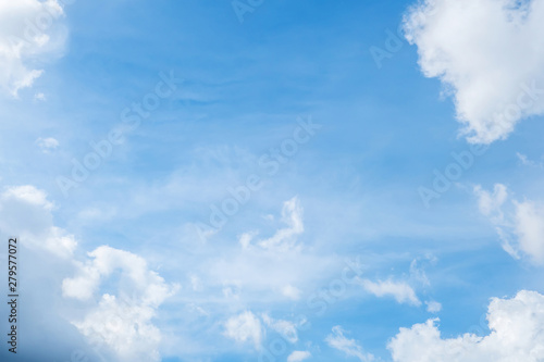 The white clouds in the sky in the afternoon.