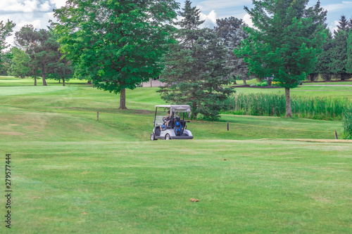 Golf Cart on Golf Course