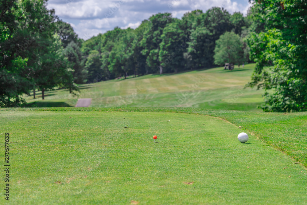 Fototapeta premium Par 5 Hole at Beautiful Golf Course