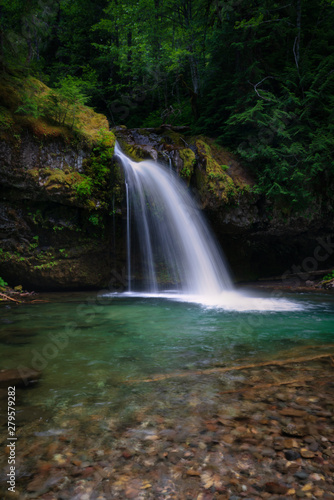 Iron Creek Falls In Pacific Northwest United States