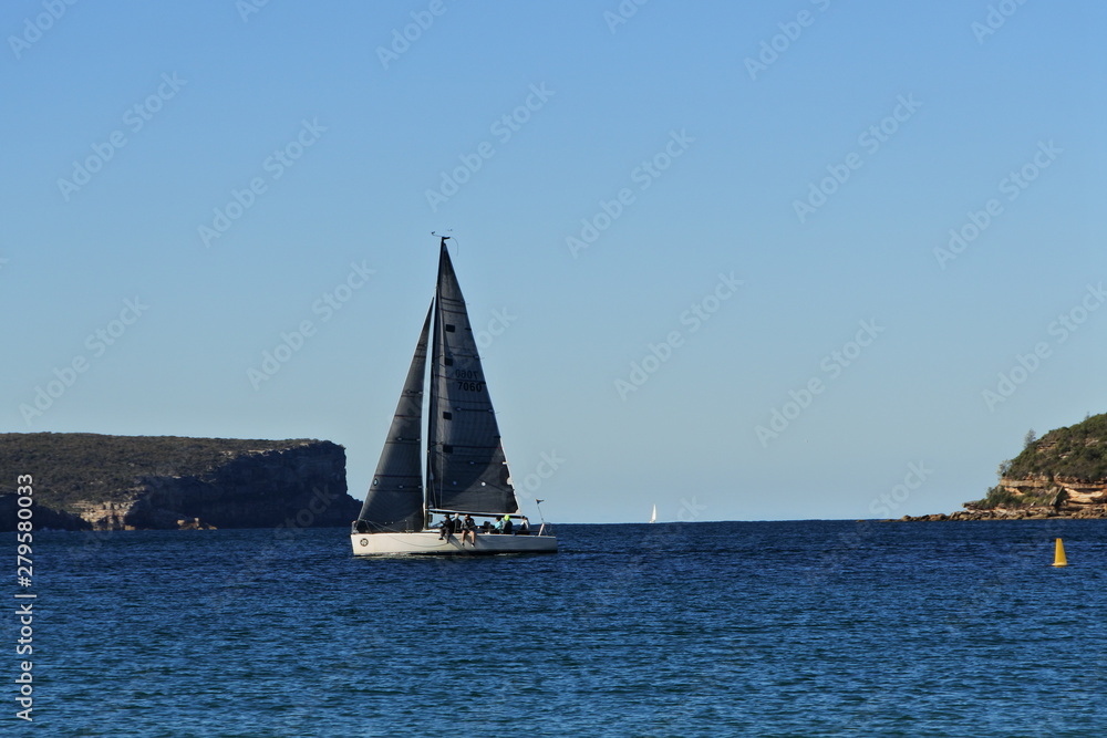 sailing yacht in sea