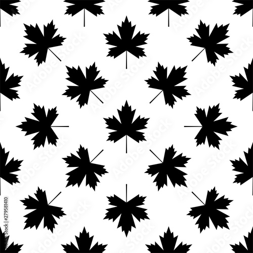 Maple Leaf Icon Seamless Pattern