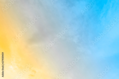 Cloud and sky with a pastel colored background