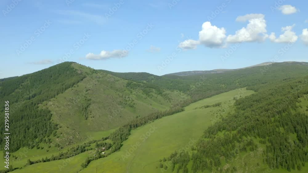 Beautiful spring landscape with mountains, forest and river. Aerial View. Drone shot over a beautiful mountain forest lake. Beautiful view. Beautiful spring landscape with mountains, forest and river. Aerial View. Drone shot over a beautiful mountain forest lake. Beautiful view.