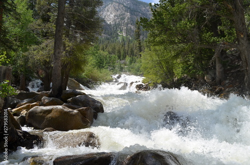 Summer in Colorado: Looking Upstream as Chalk Creek Crashes Down Cascade Falls photo