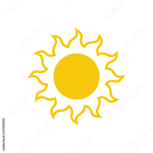 sun, icon, vector, illustration, design, summer, symbol, isolated, sign, light, element, sunshine