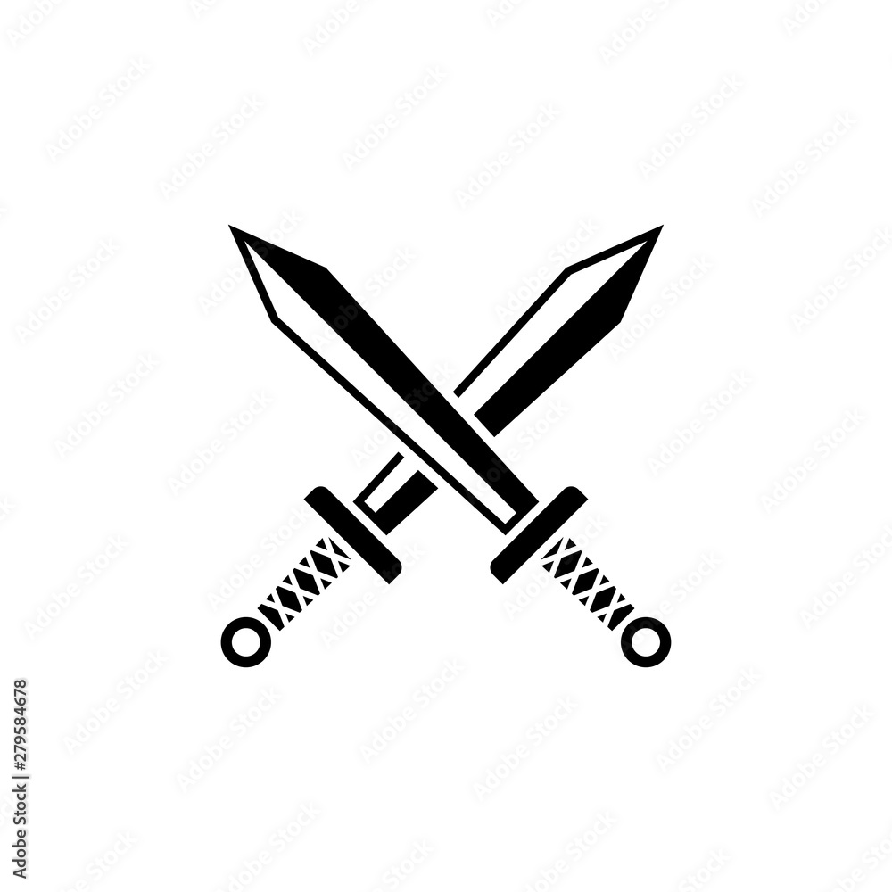 sword, icon, swords, vector, battle, war, illustration, isolated, fight, symbol