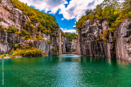 Granite valley The emerald green embrace. at pocheon Art valley, South Korea.