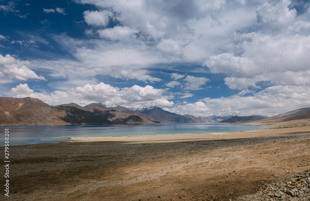 Mountain lake, Pangong lake, Ladakh