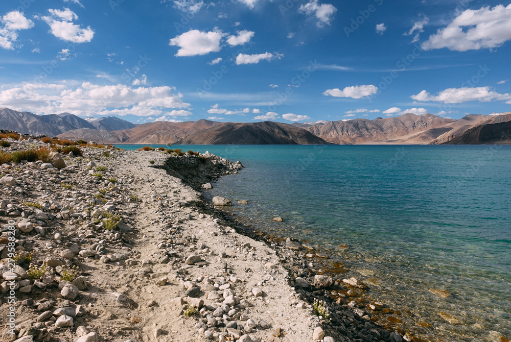Mountain lake, Pangong lake, Ladakh