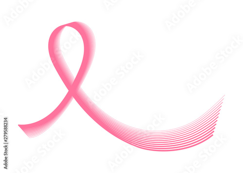Breast cancer awareness ribbon background. Symbol of the fight against breast cancer.