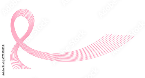 Breast cancer awareness ribbon background. Symbol of the fight against breast cancer.