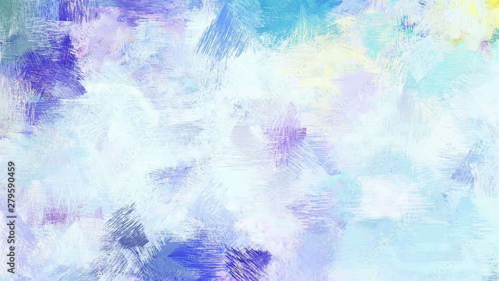 Brush Painting With Mixed Colours Of Baby Blue, Dodger Blue And Corn Flower  Blue. Abstract Grunge Art For Use As Background, Texture Or Design Element.  Stock Photo, Picture and Royalty Free Image.