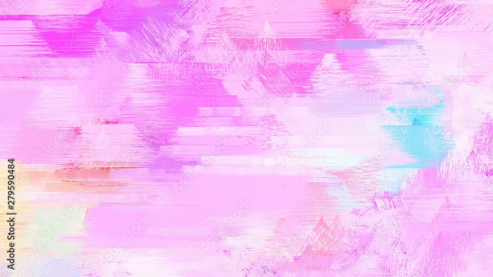 abstract brush painting for use as background, texture or design element. mixed colours of pastel pink, neon fuchsia and violet