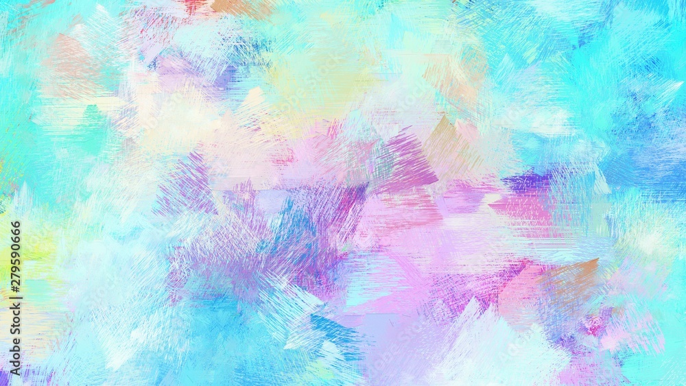 bright brushed painting with light gray, lavender and medium turquoise colors. use it as background or texture
