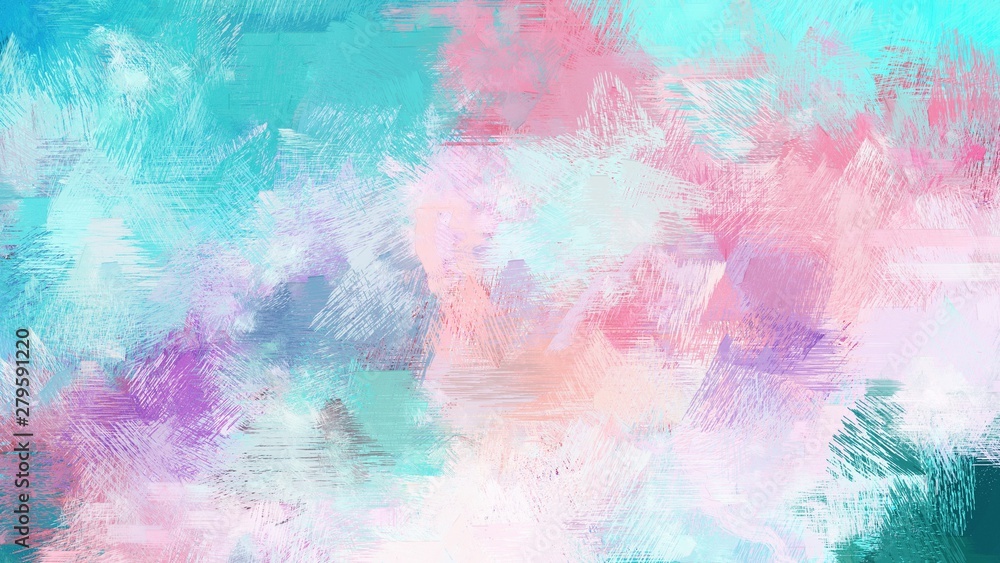 brush painting with mixed colours of light gray, medium turquoise and sky blue. abstract grunge art for use as background, texture or design element