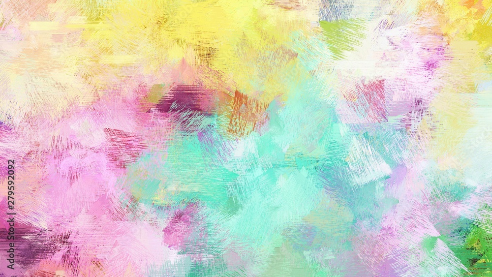 abstract brush painting for use as background, texture or design element. mixed colours of light gray, medium aqua marine and khaki