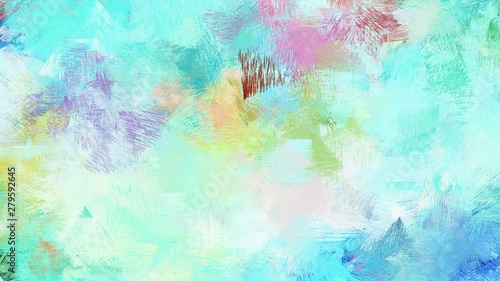 abstract brush painting for use as background, texture or design element. mixed colours of powder blue, pale turquoise and medium turquoise © Eigens