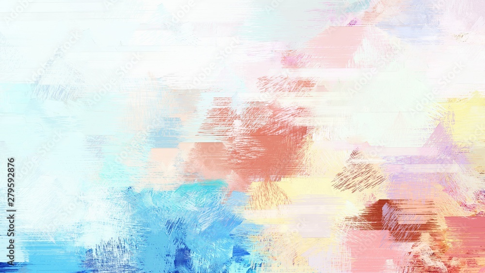 abstract brush painting for use as background, texture or design element. mixed colours of linen, corn flower blue and moderate red