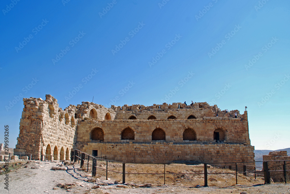 The historic crusader castle in al-Kerak, Jordan