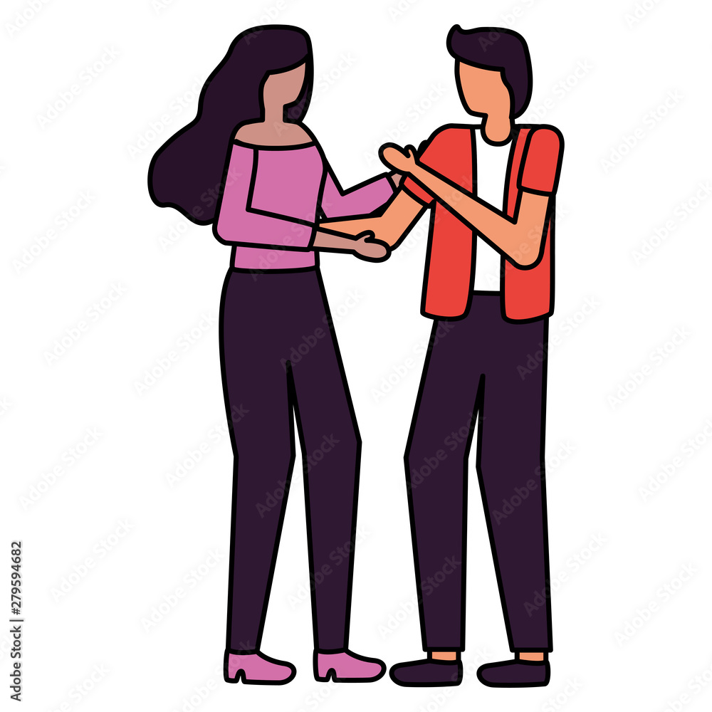 young lovers couple avatars characters young lovers couple avatars characters