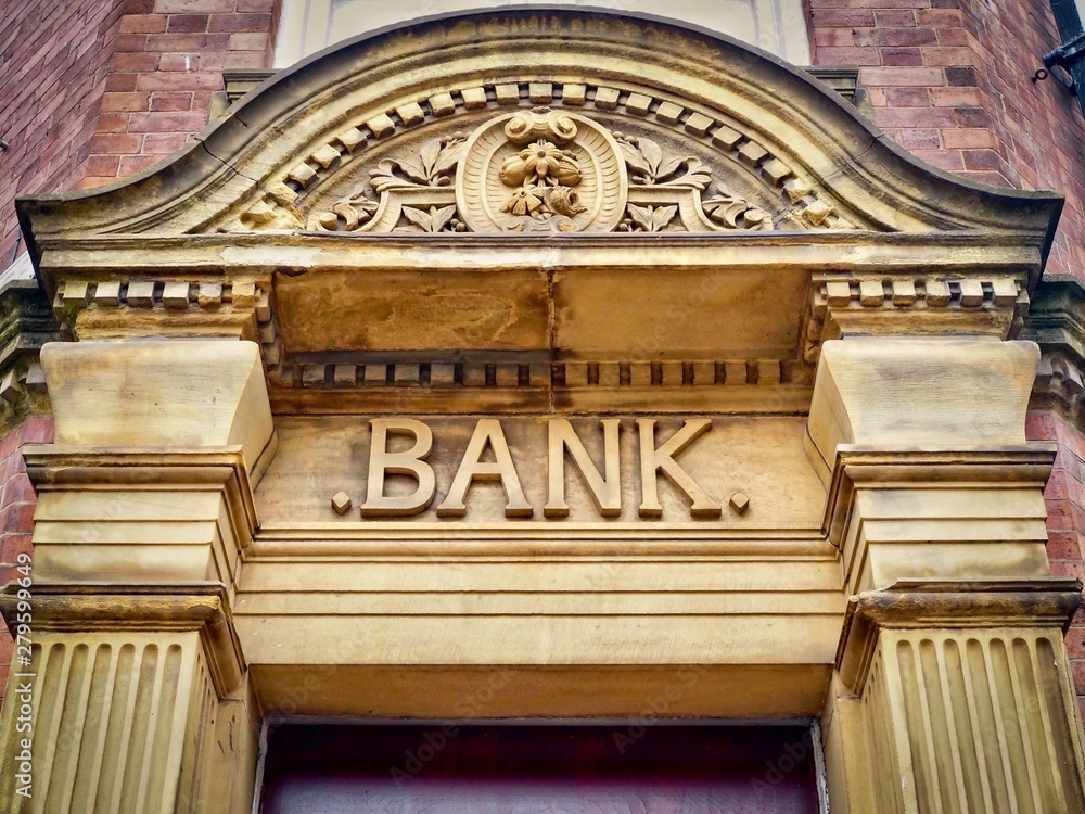 Vintage Bank Sign Stock Photo | Adobe Stock