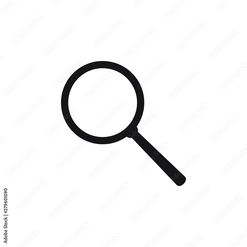 Search icon. Magnifying glass icon, vector magnifier or loupe sign. Search icon. Magnifying glass icon, vector magnifier or loupe sign.