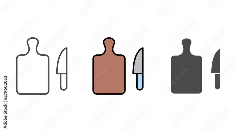 Cutting board vector icon sign symbol Cutting board vector icon sign symbol