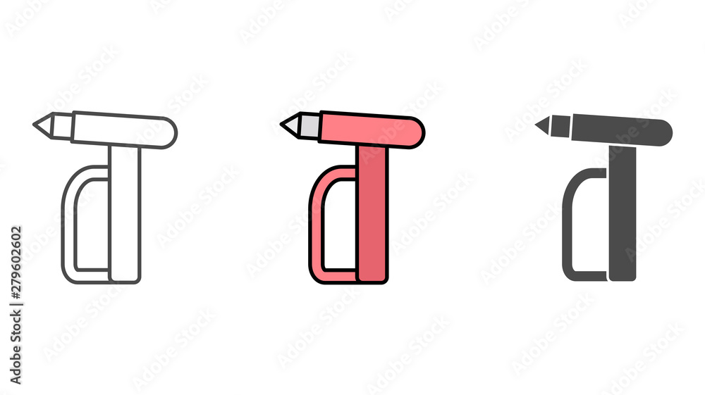 Emergency hammer vector icon sign symbol