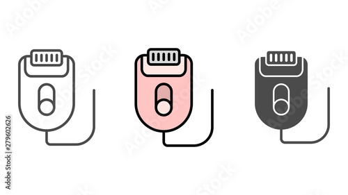 Epilator vector icon sign symbol