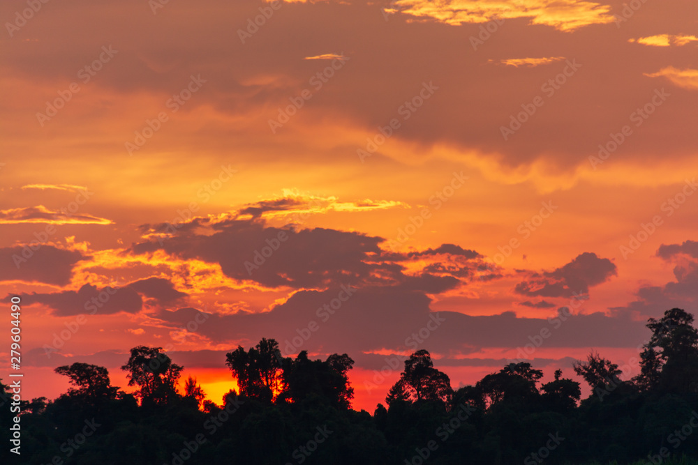 Scenic View Of Dramatic Sky During Sunset