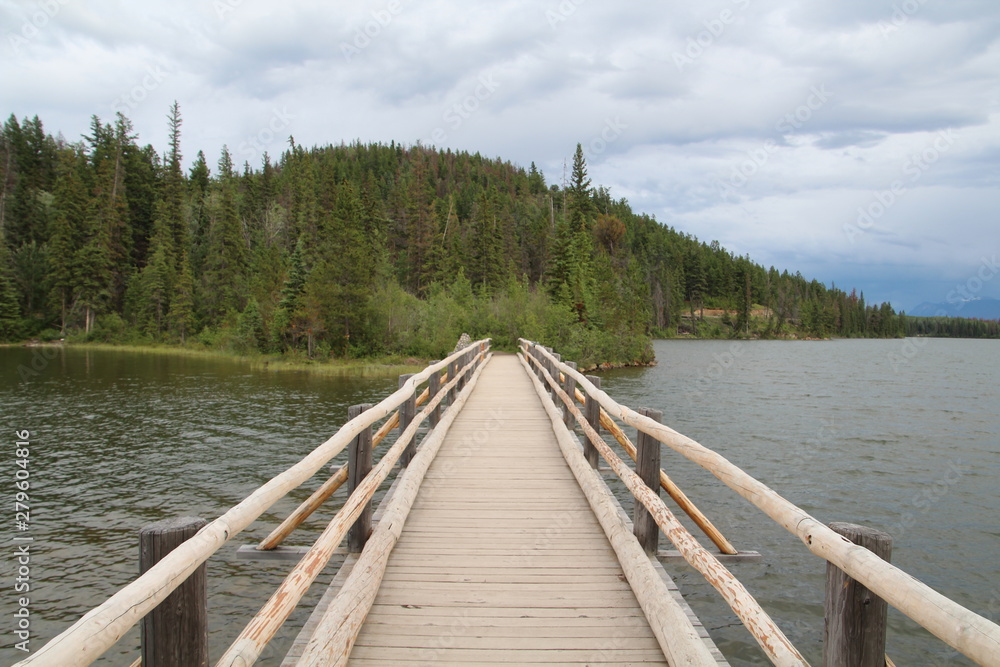 Crossing The Bridge, Jasper National Park, Alberta