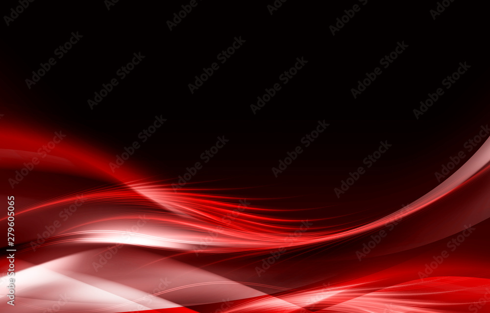 Fototapeta premium Ciemne tło wiśni z falami, nowoczesna kompozycja abstrakcyjna