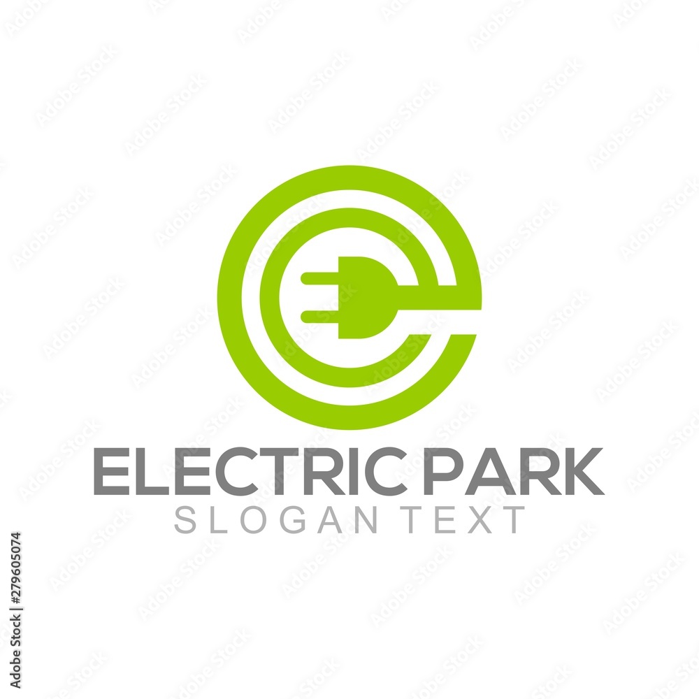 electric park logo concept vector electric park logo concept vector