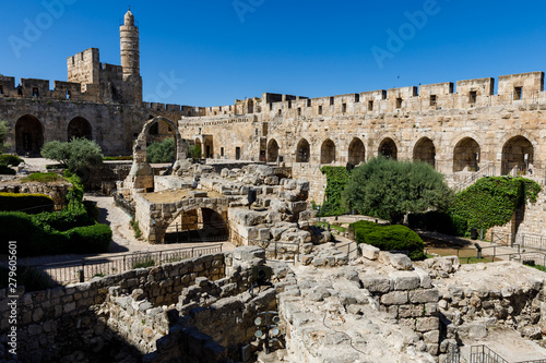 Tower of David at Jaffa Gate in Jerusalem 