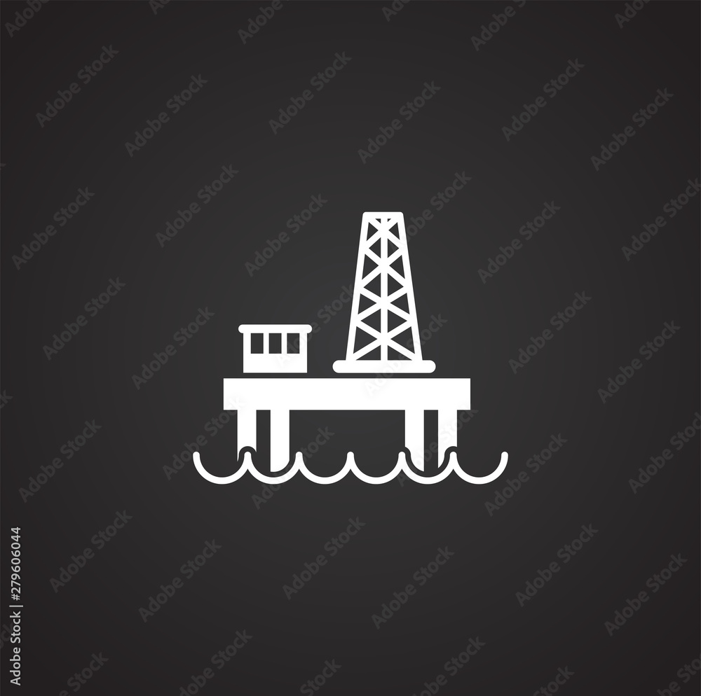 Oil rig related icon on background for graphic and web design. Simple illustration. Internet concept symbol for website button or mobile app. Oil rig related icon on background for graphic and web design. Simple illustration. Internet concept symbol for website button or mobile app.