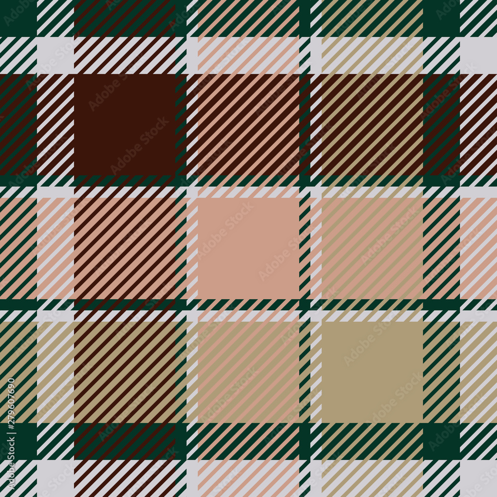 Plaid or tartan vector is background or texture in many color Plaid or tartan vector is background or texture in many color