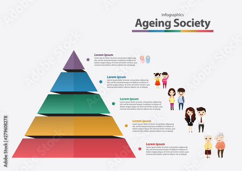 Aging Society Concept.