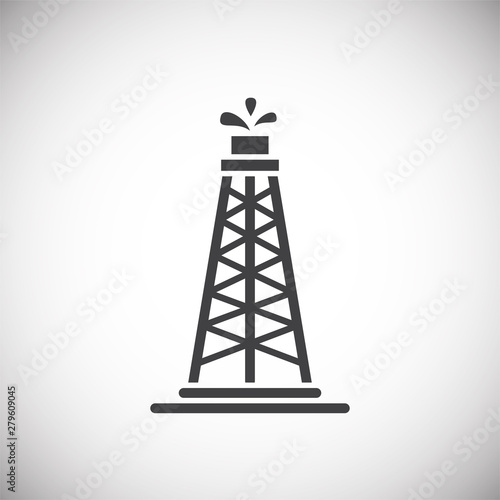 Oil rig related icon on background for graphic and web design. Simple illustration. Internet concept symbol for website button or mobile app.