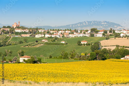 Coriano  Rimini  con sullo sfondo San Marino