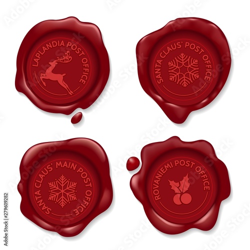 Santa postage stamps
