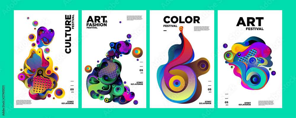 Art, Culture, and Fashion Colorful Illustration Poster. Abstract Illustration for festival, exhibition, event, website, landing page, promotion, flyer, digital and print.