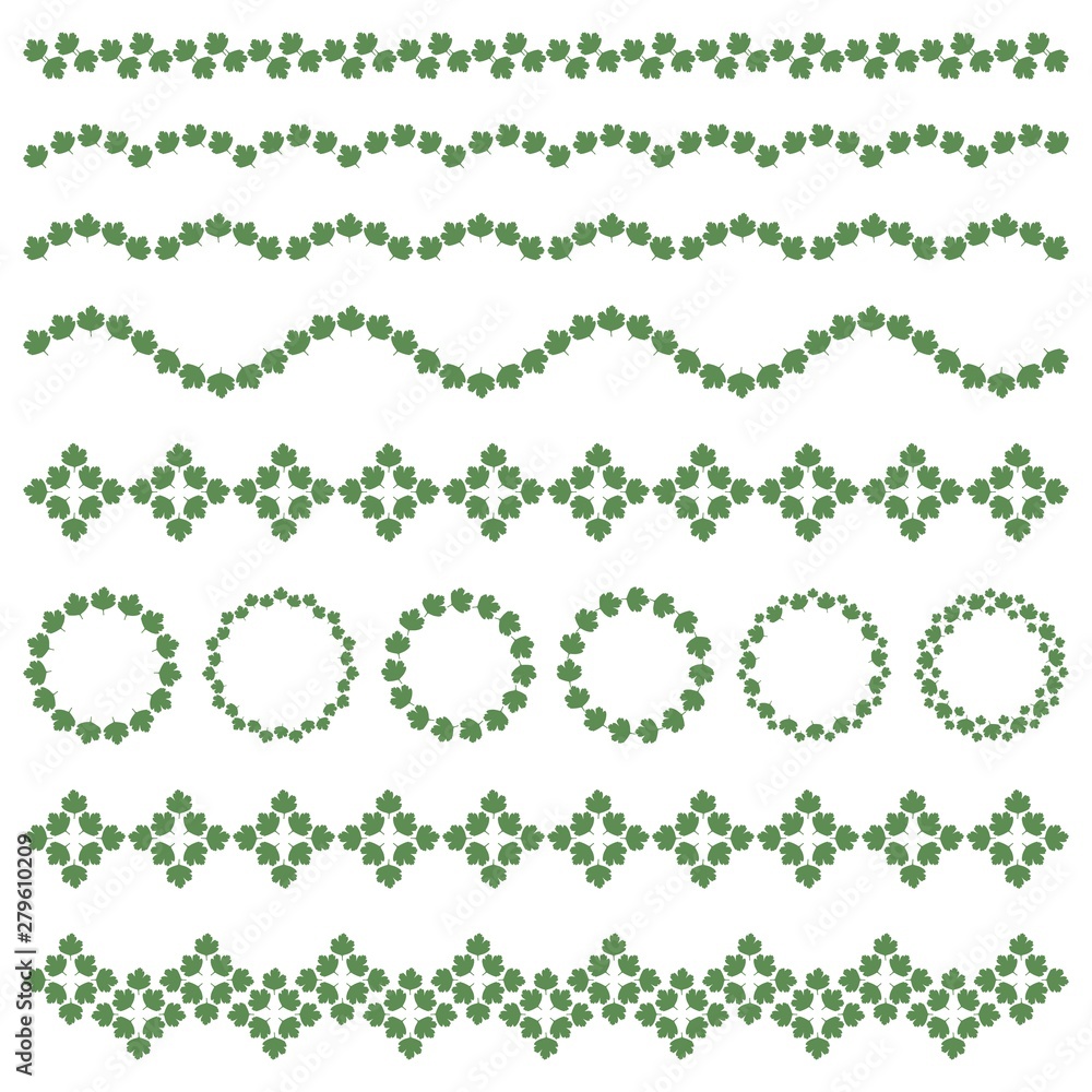 Design elements in the form of herbal ornament Design elements in the form of herbal ornament