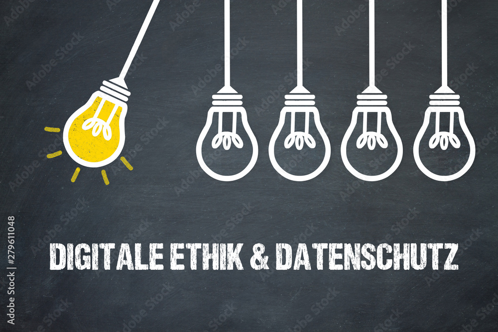 Digitale Ethic & Datenschutz - obrazy, fototapety, plakaty 