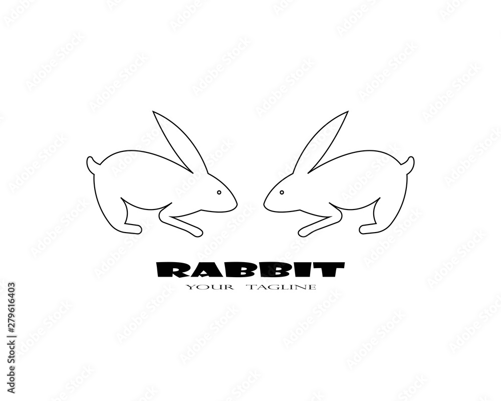 Rabbit Logo template vector icon illustration design Rabbit Logo template vector icon illustration design