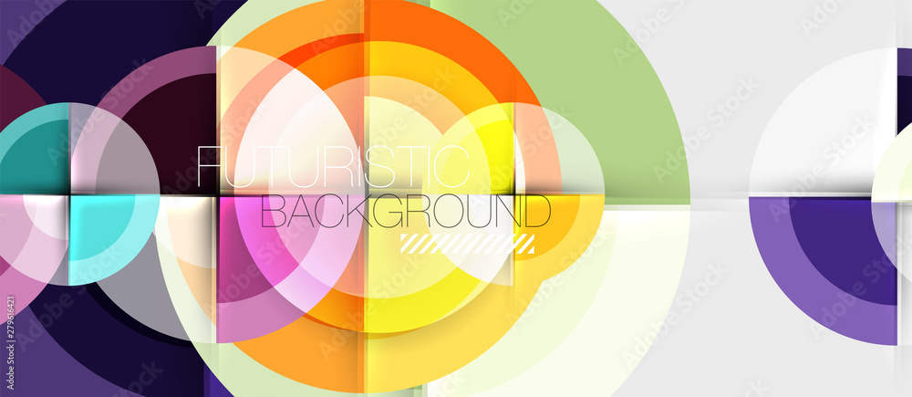 Geometric design abstract background - circles